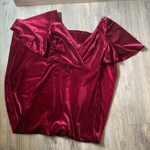 Velvet floor length gown